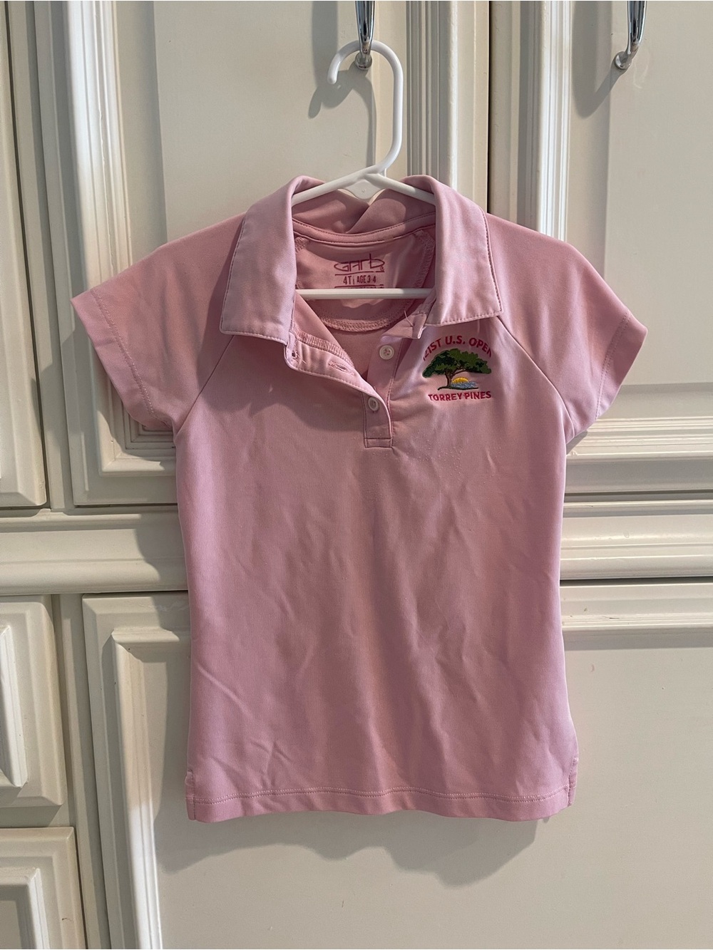 Torrey Pines Girls' Pink Polo Shirt with Embroidered Logo